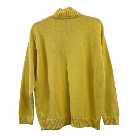 Lauren Ralph Lauren Size L Butter Yellow Quarter Zip Pullover Sweater Crest - Picture 4 of 6